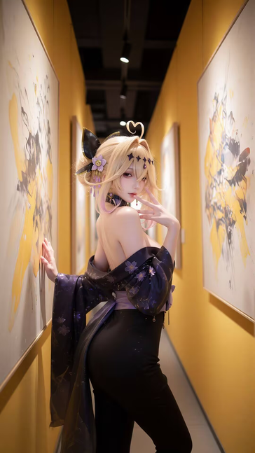 黄色走廊角色图